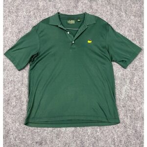 Amen Corner Masters Golf Polo Shirt Mens Medium Green Pima Cotton Short Sleeve